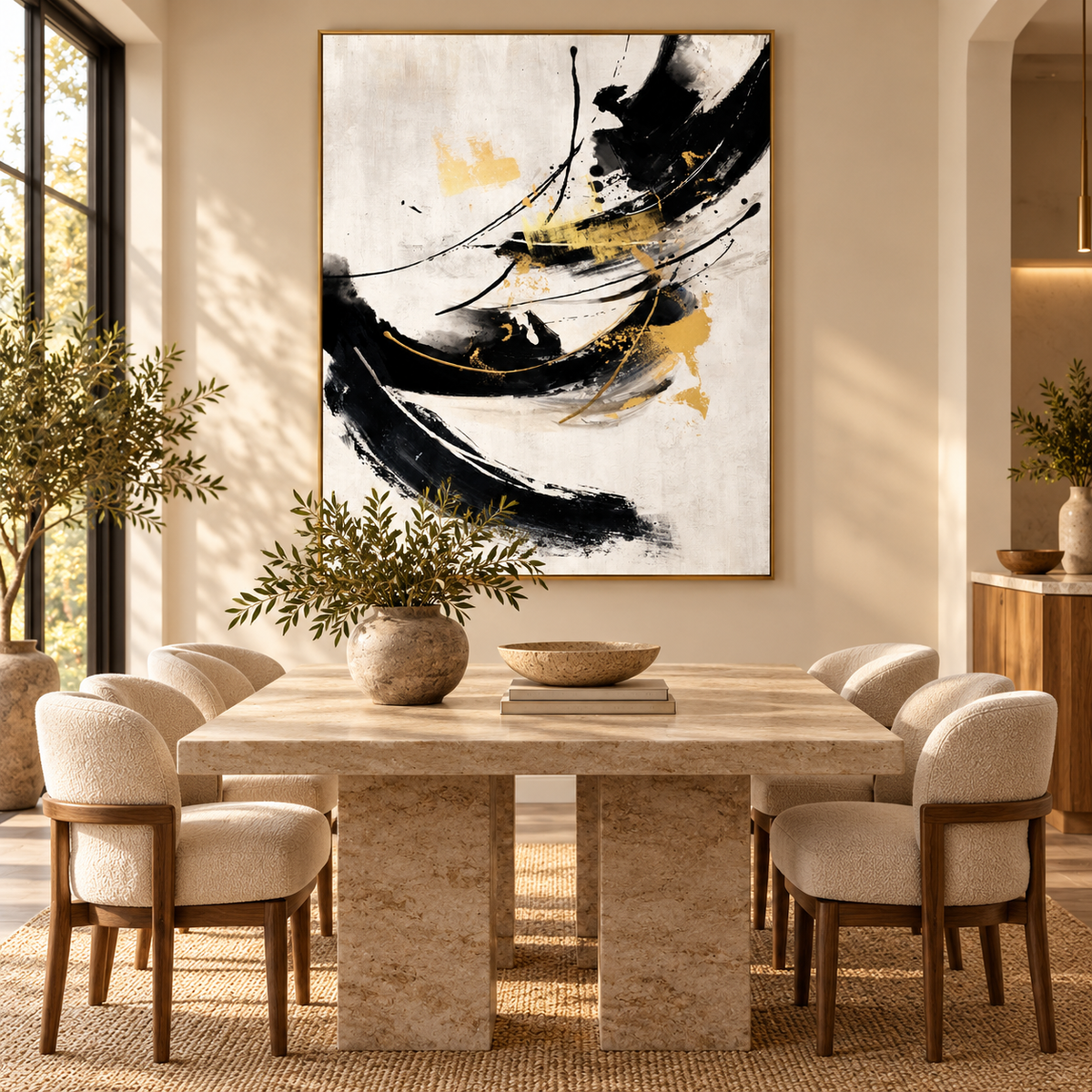 ARBYNART Abstract Art | Gilded Strokes in Motion