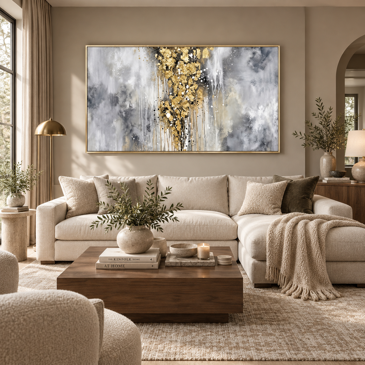 ARBYNART Contemporary Luxe Art | Gilded Veil Column