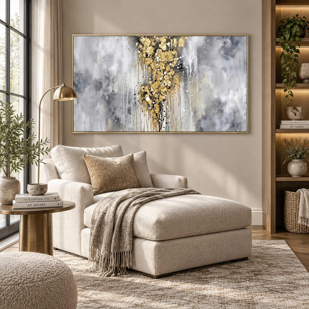 ARBYNART Contemporary Luxe Art | Gilded Veil Column