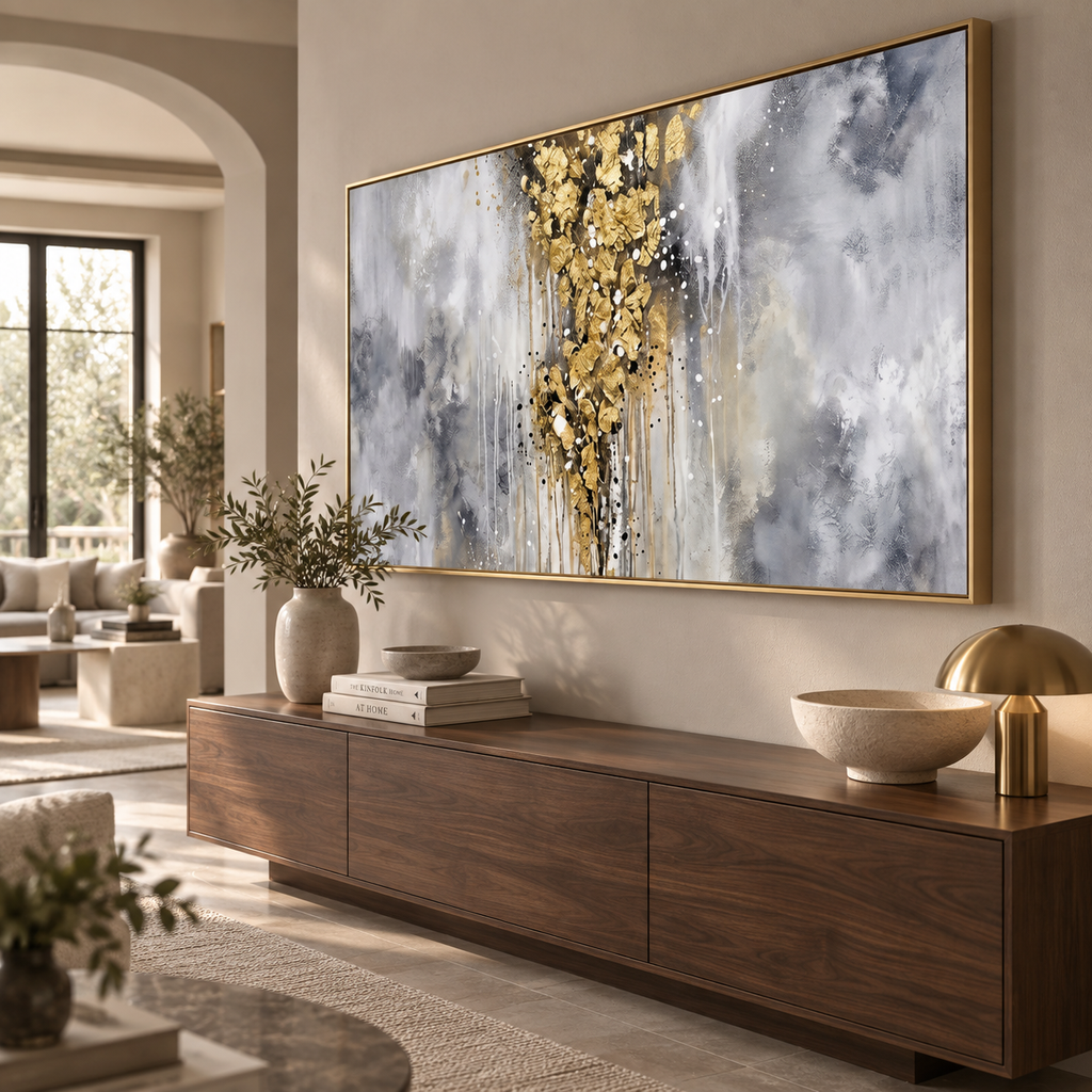 ARBYNART Contemporary Luxe Art | Gilded Veil Column