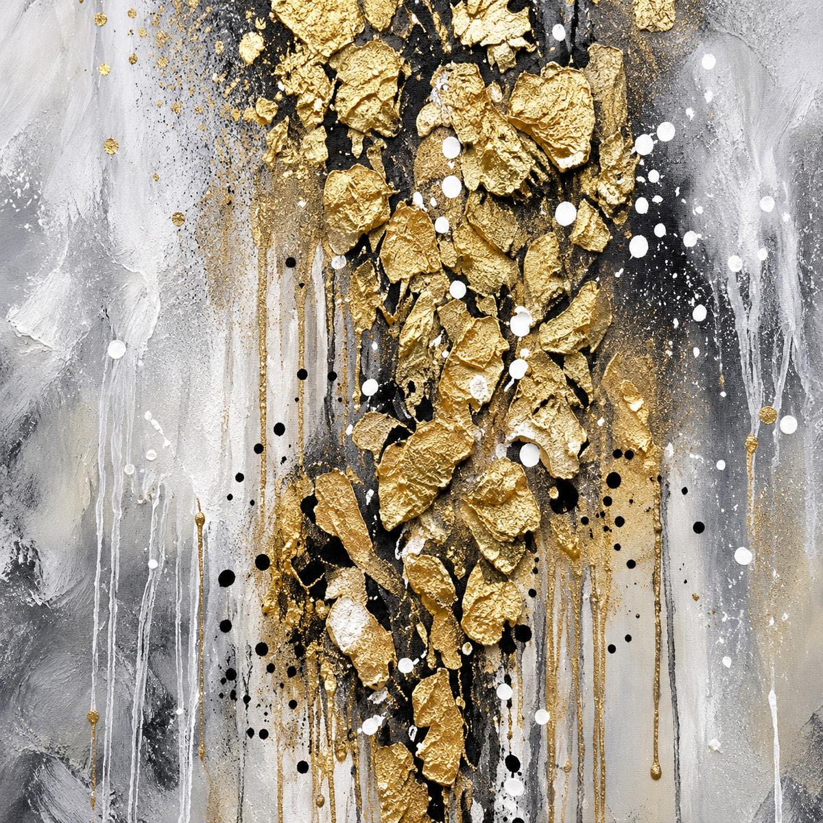 ARBYNART Contemporary Luxe Art | Gilded Veil Column