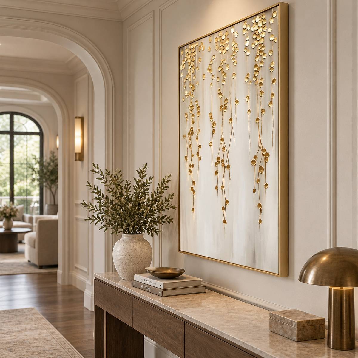 ARBYNART Contemporary Luxe Art | Gilded Veil Drift