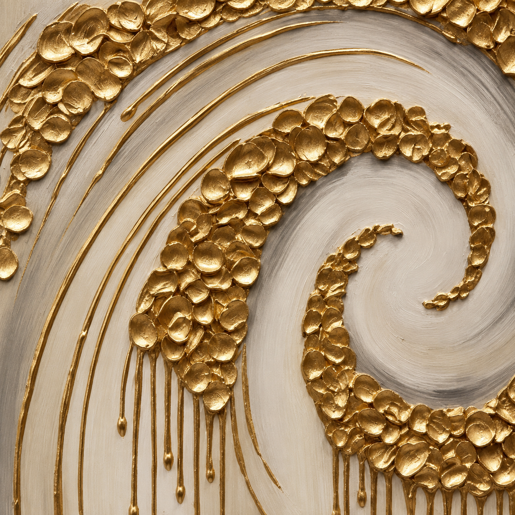 ARBYNART Contemporary Luxe Art | Gilded Whisper Spiral
