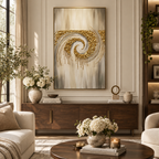 ARBYNART Contemporary Luxe Art | Gilded Whisper Spiral