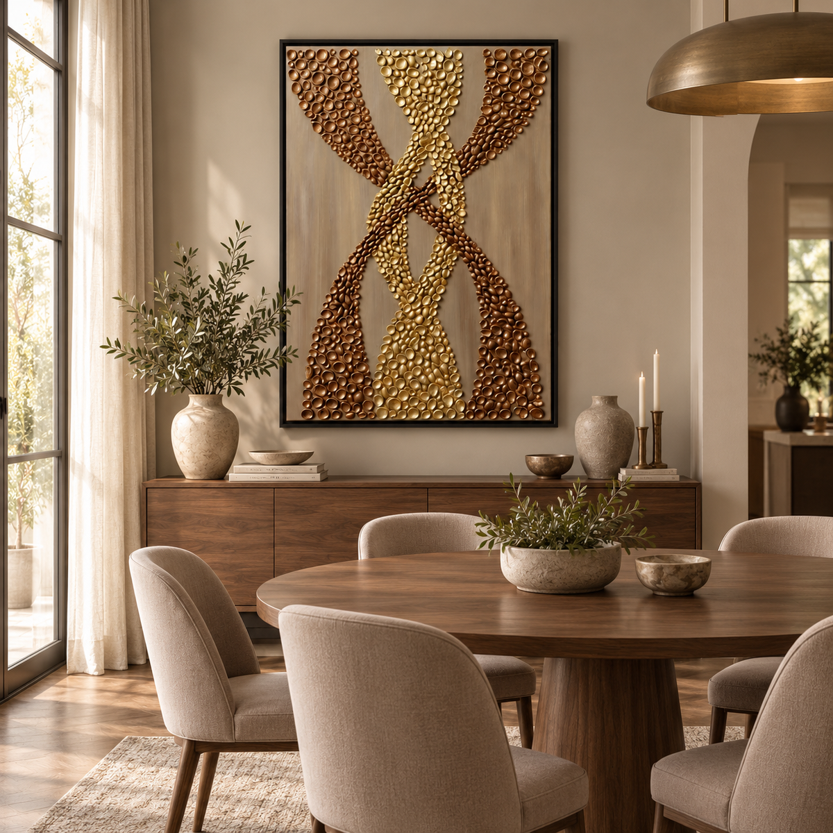 ARBYNART Contemporary Luxe Art | Gilded Woven Tides