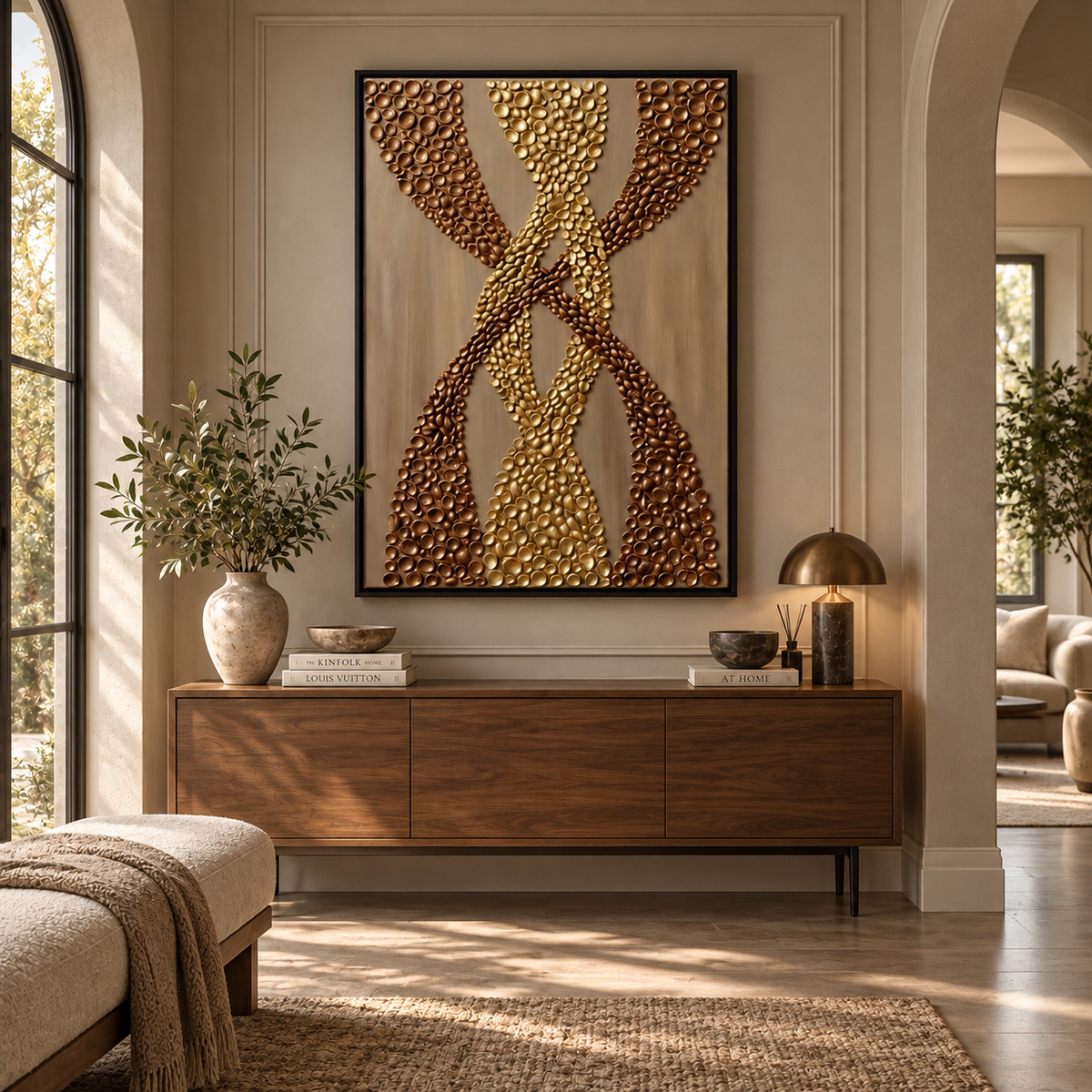 ARBYNART Contemporary Luxe Art | Gilded Woven Tides