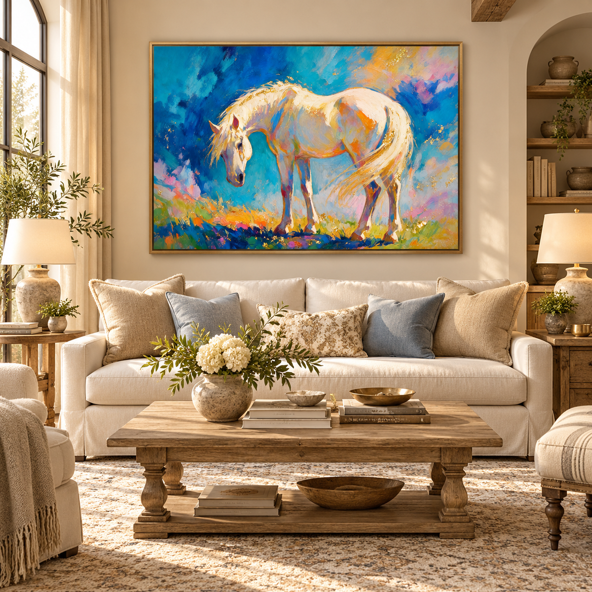 ARBYNART Americana Art | Golden-Maned Horse at Rest