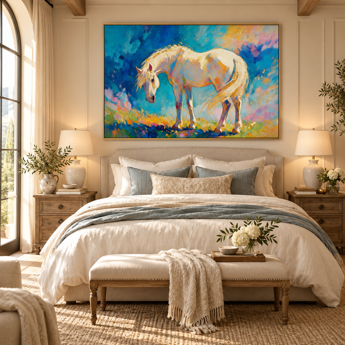 ARBYNART Americana Art | Golden-Maned Horse at Rest