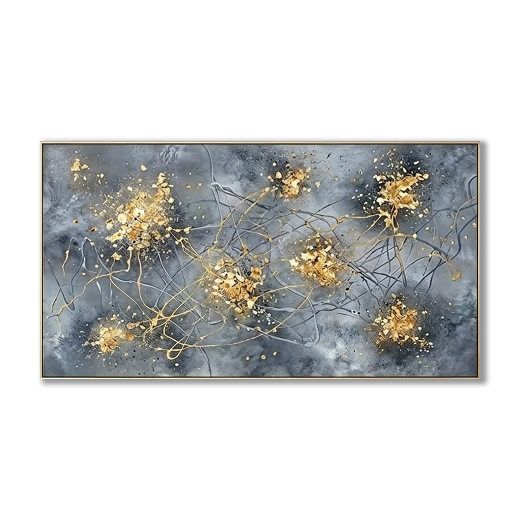 ARBYNART Contemporary Luxe Art | Golden Ember Bloom