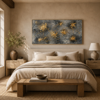 ARBYNART Contemporary Luxe Art | Golden Ember Bloom