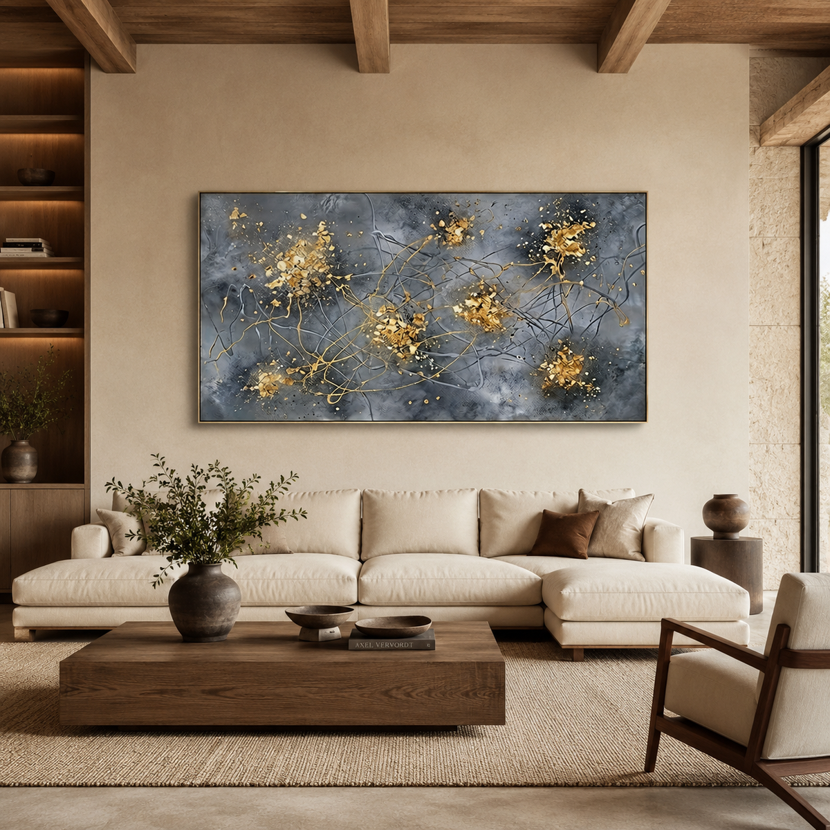 ARBYNART Contemporary Luxe Art | Golden Ember Bloom