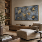 ARBYNART Contemporary Luxe Art | Golden Ember Bloom