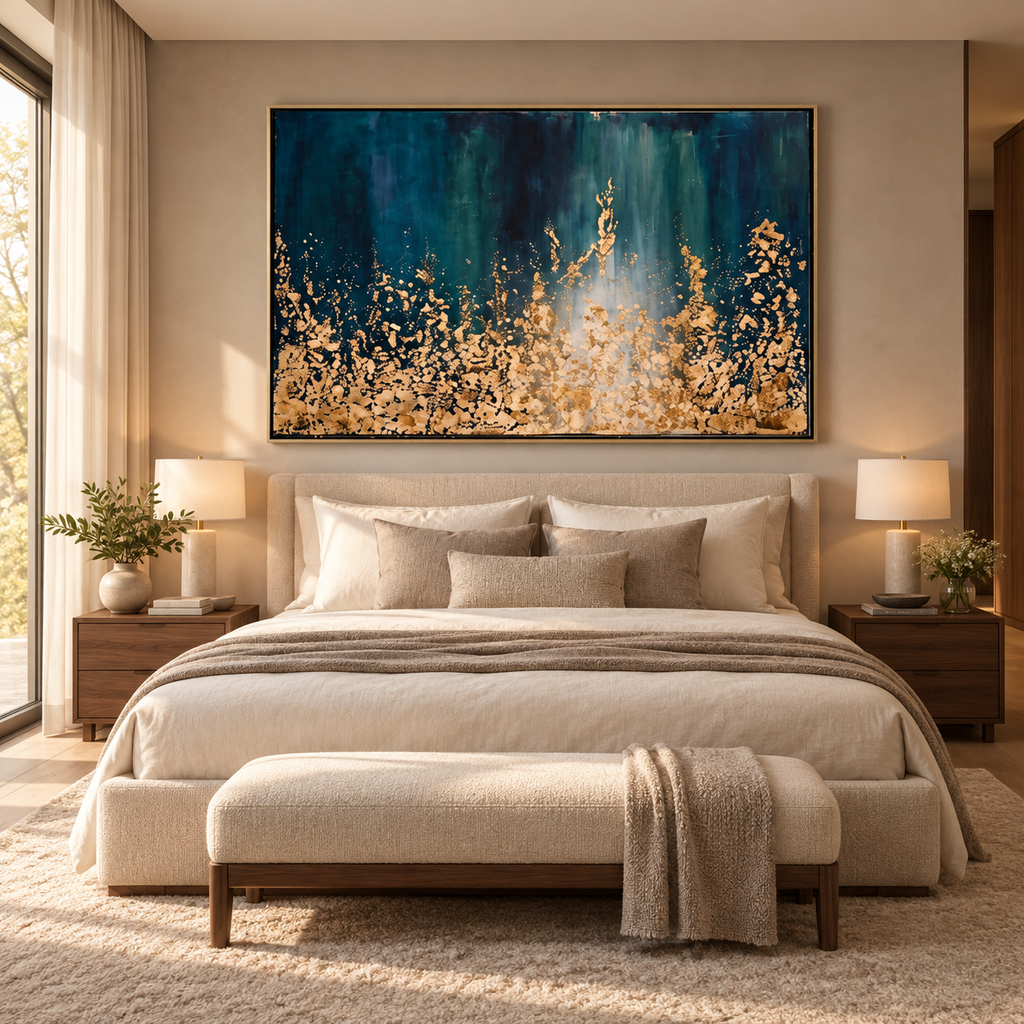 ARBYNART Contemporary Luxe Art | Golden Cascade