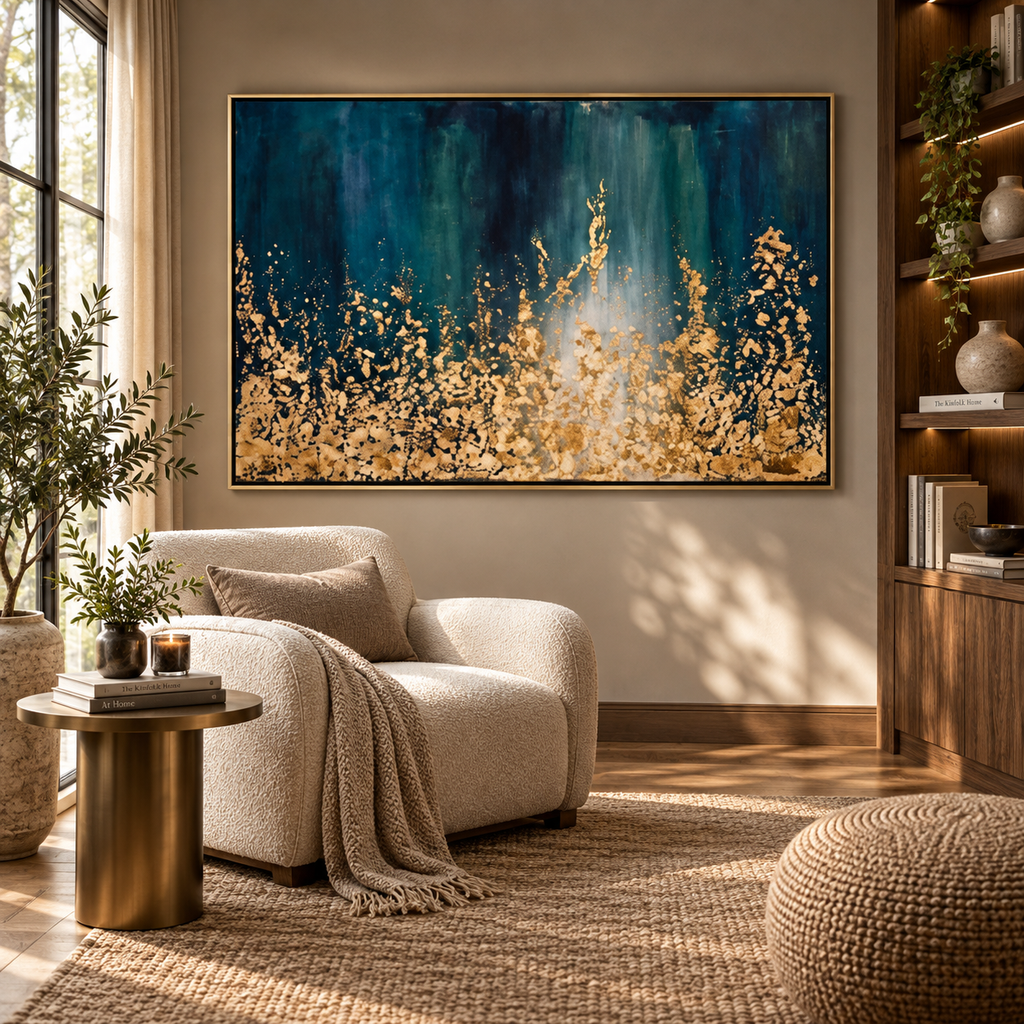 ARBYNART Contemporary Luxe Art | Golden Cascade
