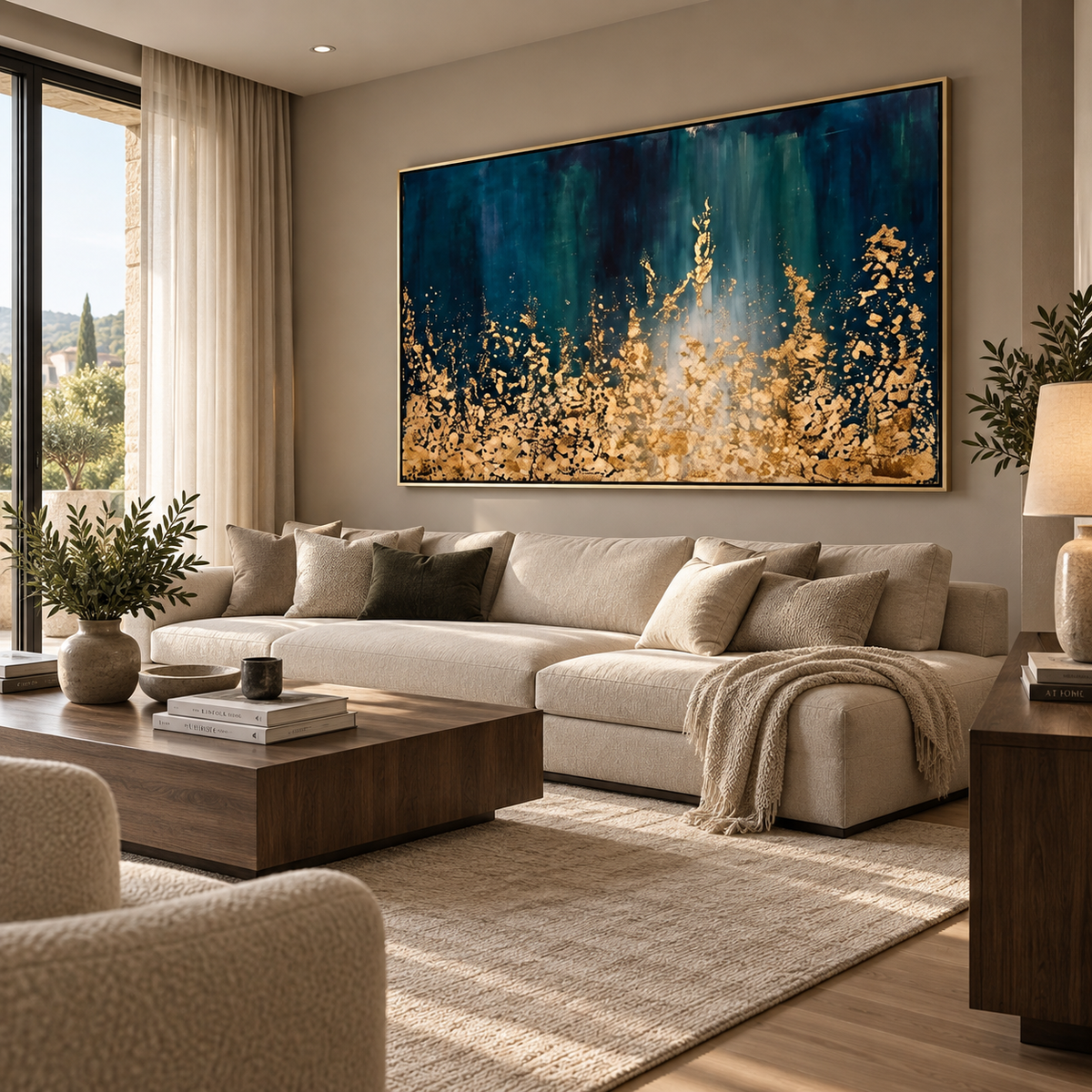 ARBYNART Contemporary Luxe Art | Golden Cascade