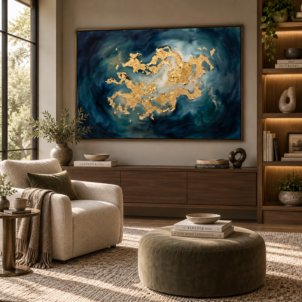 ARBYNART Contemporary Luxe Art | Golden Nebula