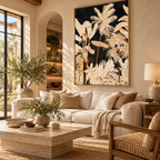 ARBYNART Abstract Art | Golden Reverie of the Ivory Palms