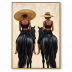 ARBYNART Vintage Americana Art | Golden Saddle Poise