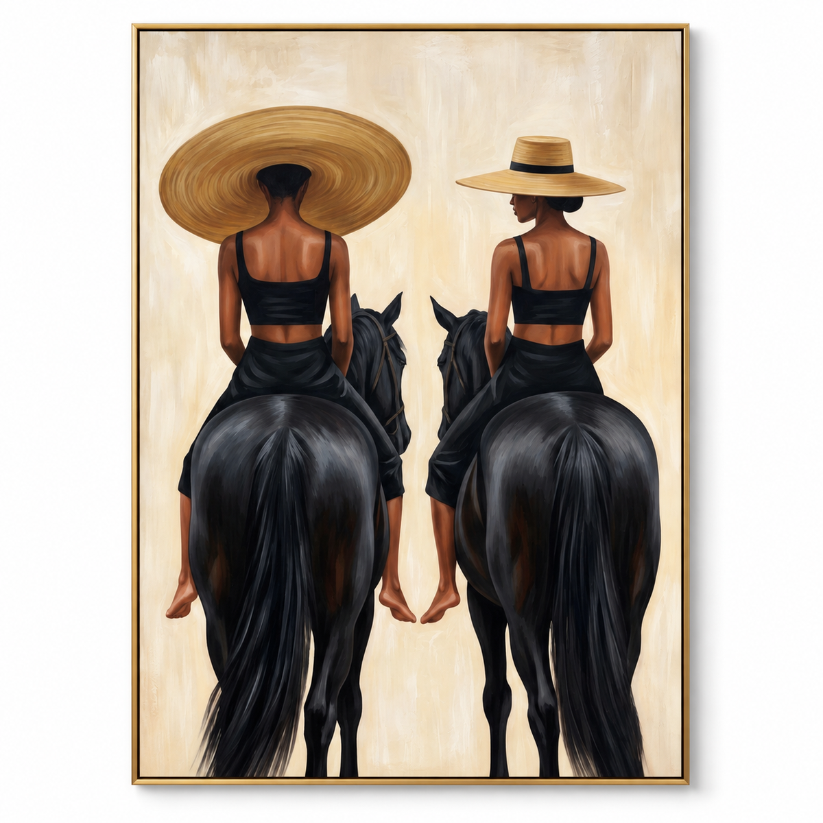 ARBYNART Vintage Americana Art | Golden Saddle Poise