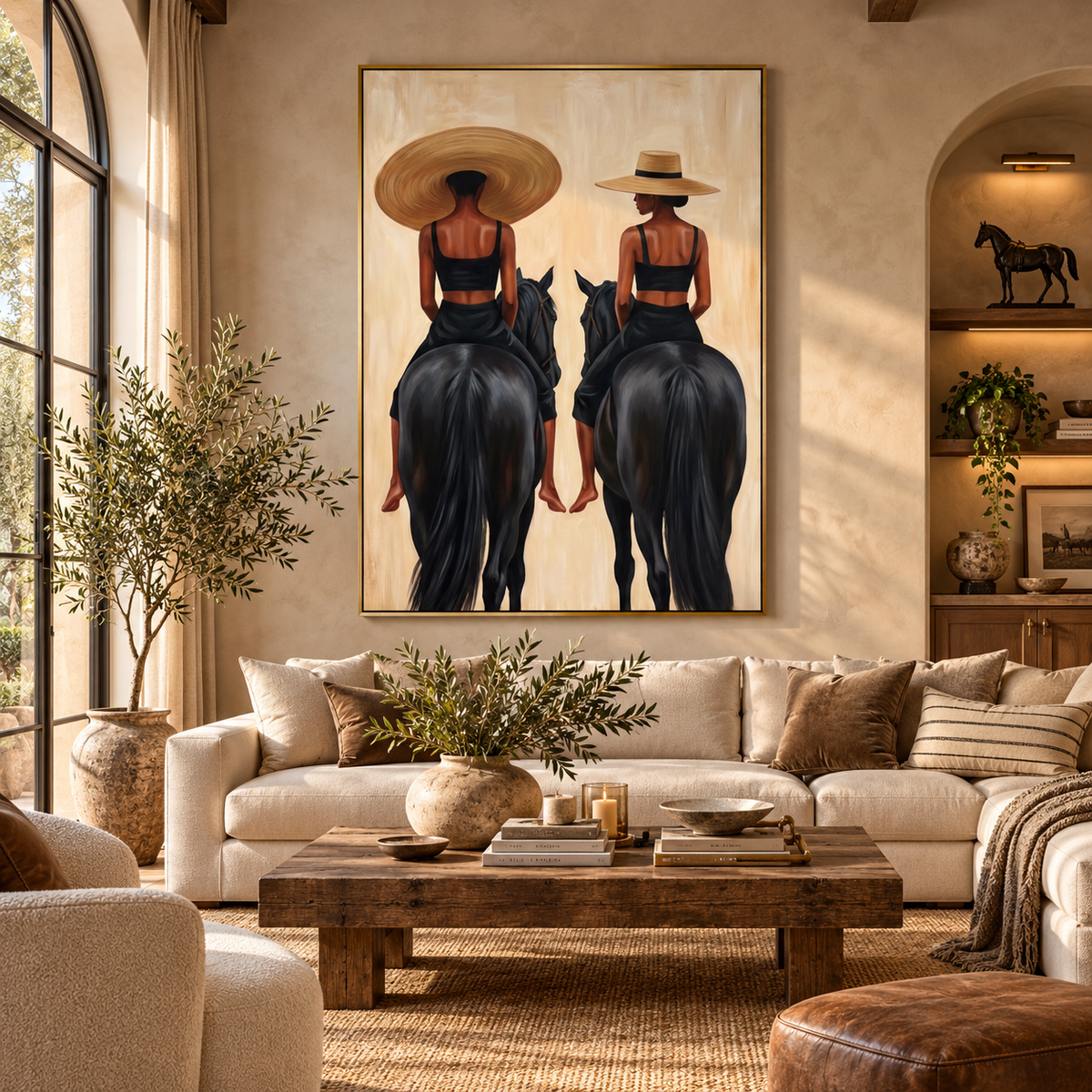 ARBYNART Vintage Americana Art | Golden Saddle Poise