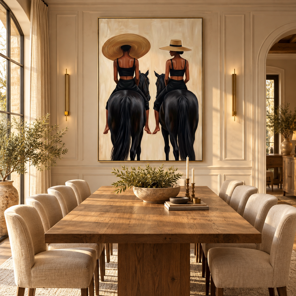 ARBYNART Vintage Americana Art | Golden Saddle Poise