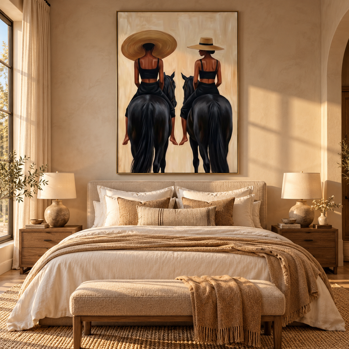 ARBYNART Vintage Americana Art | Golden Saddle Poise