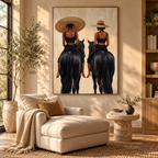 ARBYNART Vintage Americana Art | Golden Saddle Poise