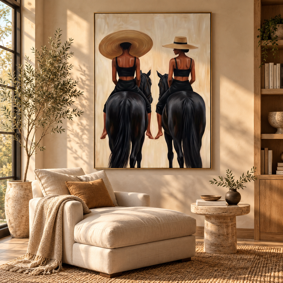 ARBYNART Vintage Americana Art | Golden Saddle Poise