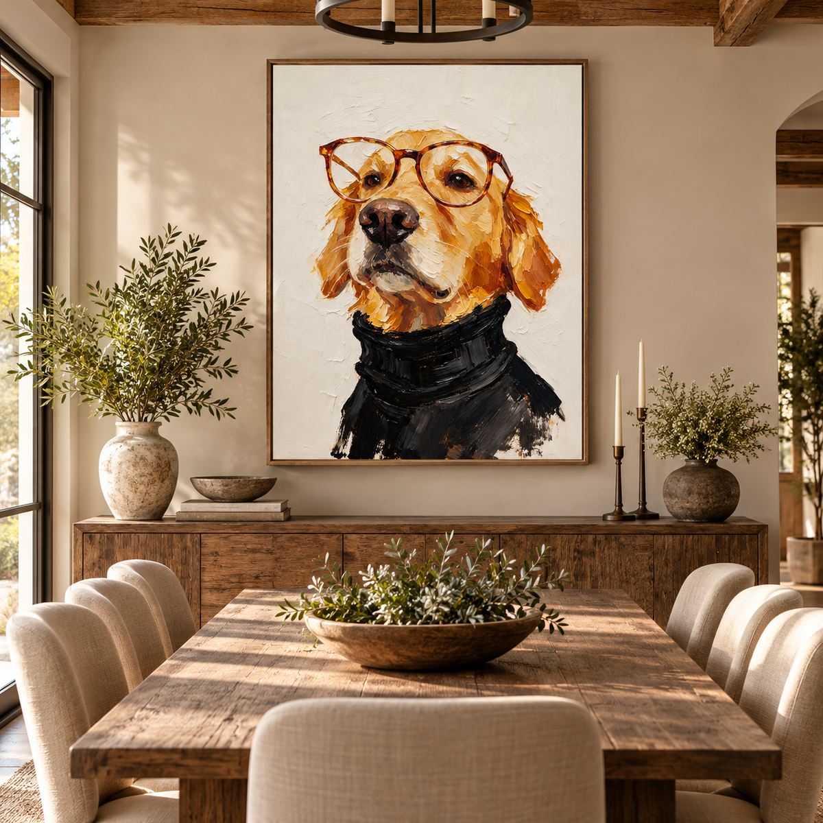 ARBYNART Impressionist Art | Golden Scholar's Quiet Gaze
