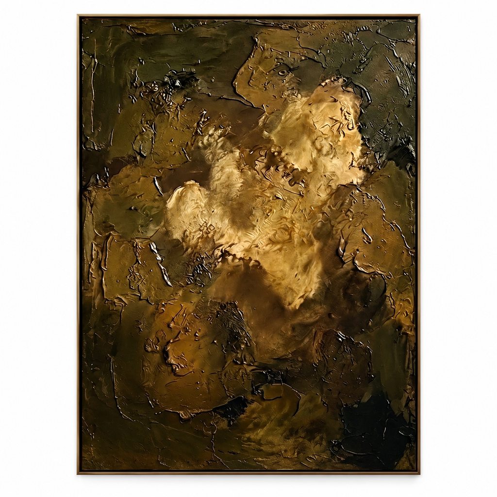 ARBYNART Wabi-Sabi Art | Golden Shadow Figure