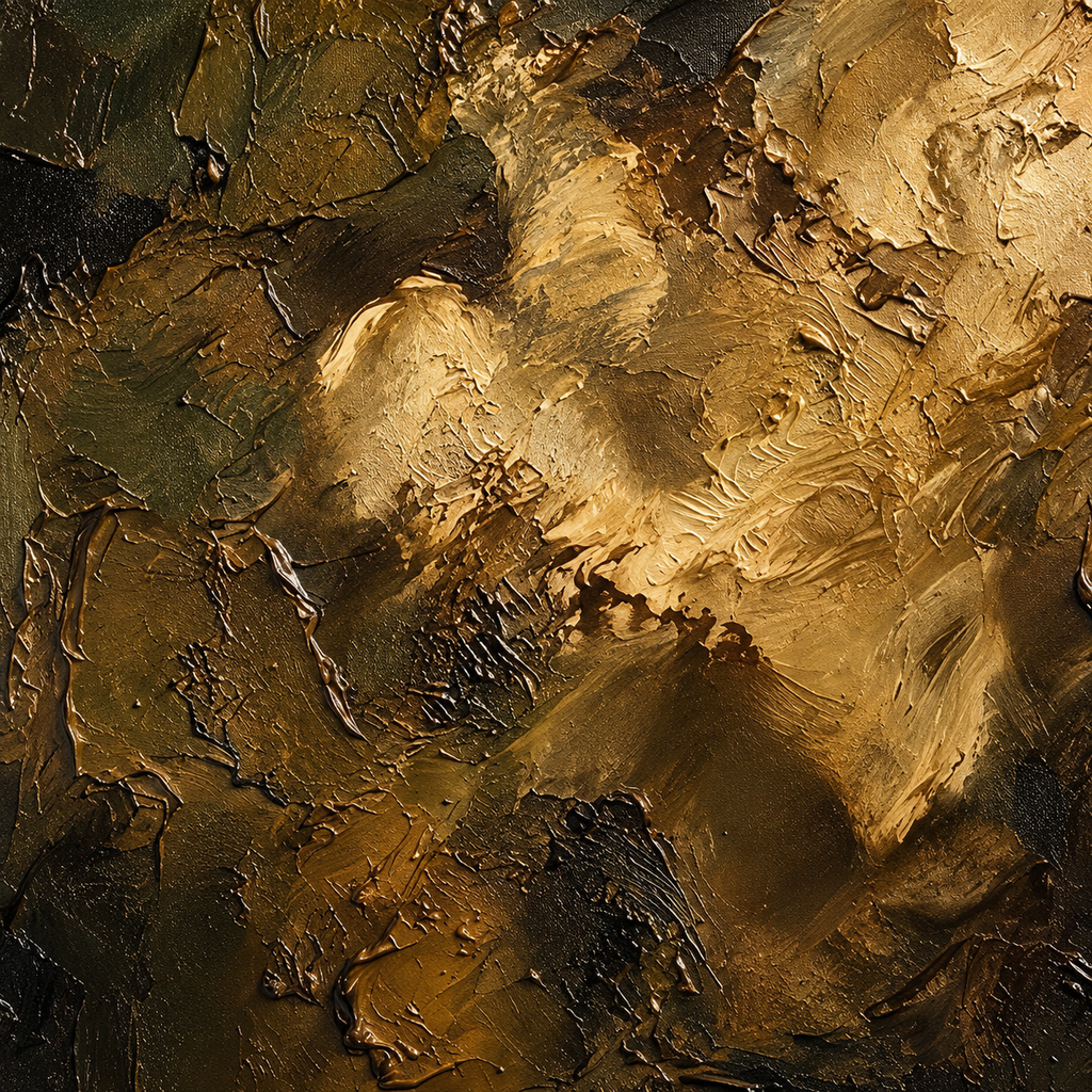 ARBYNART Wabi-Sabi Art | Golden Shadow Figure