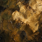 ARBYNART Wabi-Sabi Art | Golden Shadow Figure