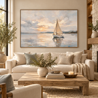 ARBYNART Impressionist Art | Golden Silence at Sea