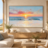 ARBYNART Impressionist Art | Golden Sun on the Open Sea