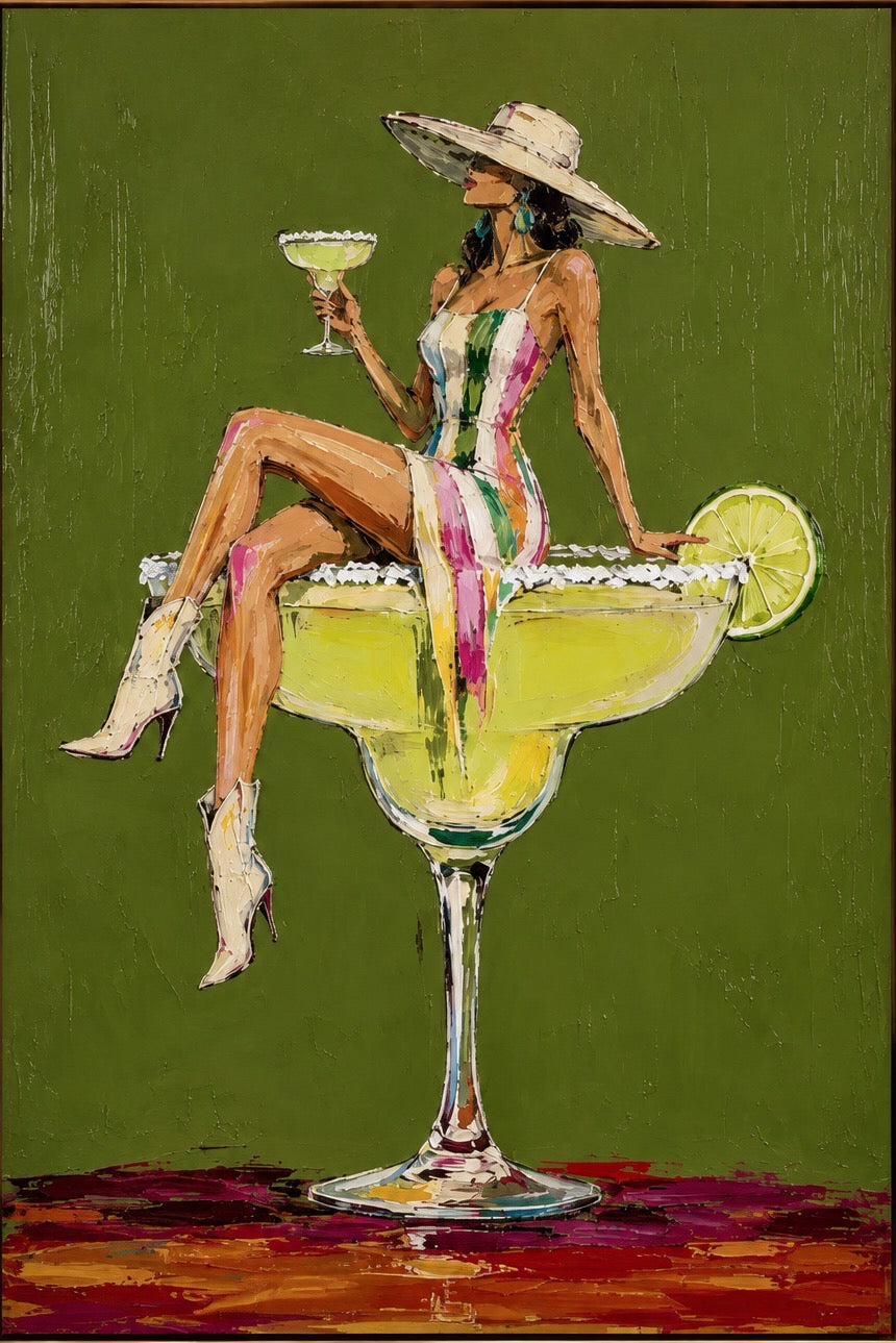 ARBYNART POP Art | Green Daydream in a Salted Rim