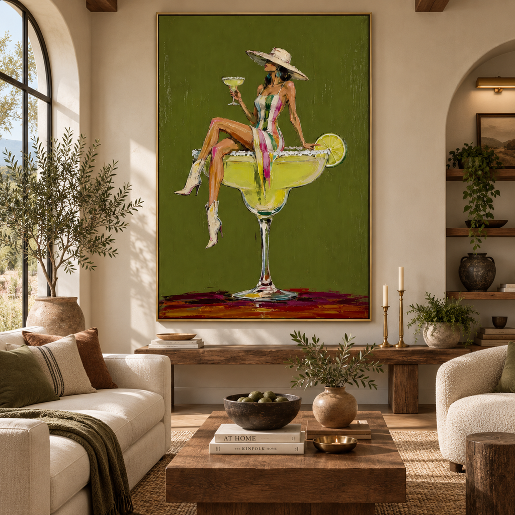 ARBYNART POP Art | Green Daydream in a Salted Rim