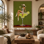 ARBYNART POP Art | Green Daydream in a Salted Rim