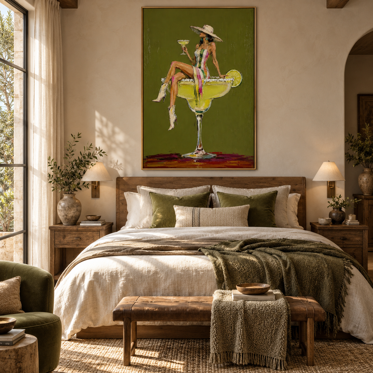 ARBYNART POP Art | Green Daydream in a Salted Rim