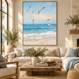 ARBYNART Impressionist Art | Gulls Rising from the Sand