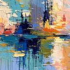 ARBYNART Impressionist Art | Harbor Light Reflections