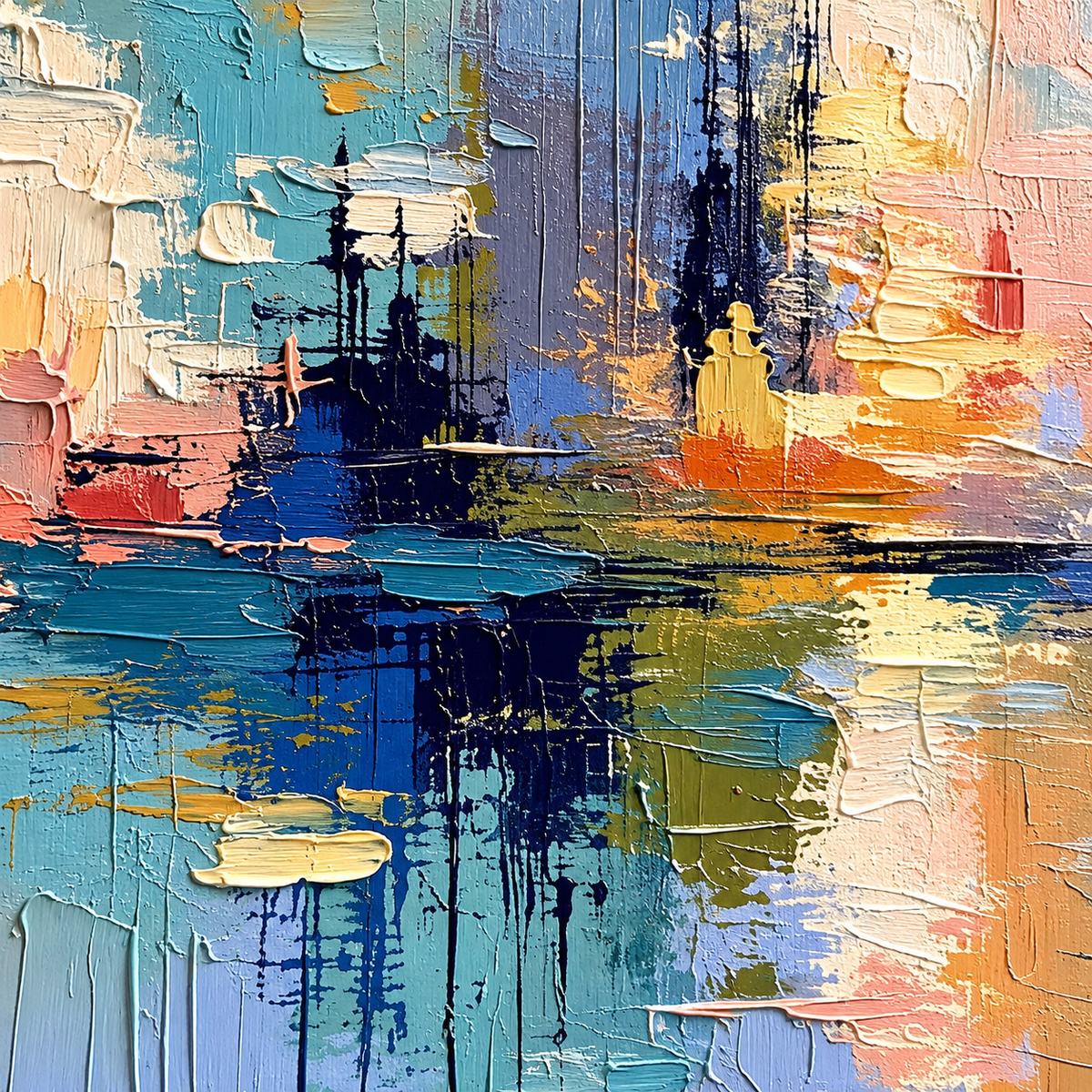 ARBYNART Impressionist Art | Harbor Light Reflections