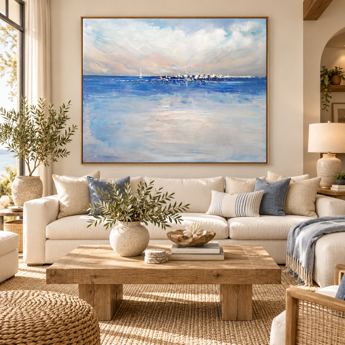 ARBYNART Impressionist Art | Harbor of White Sails