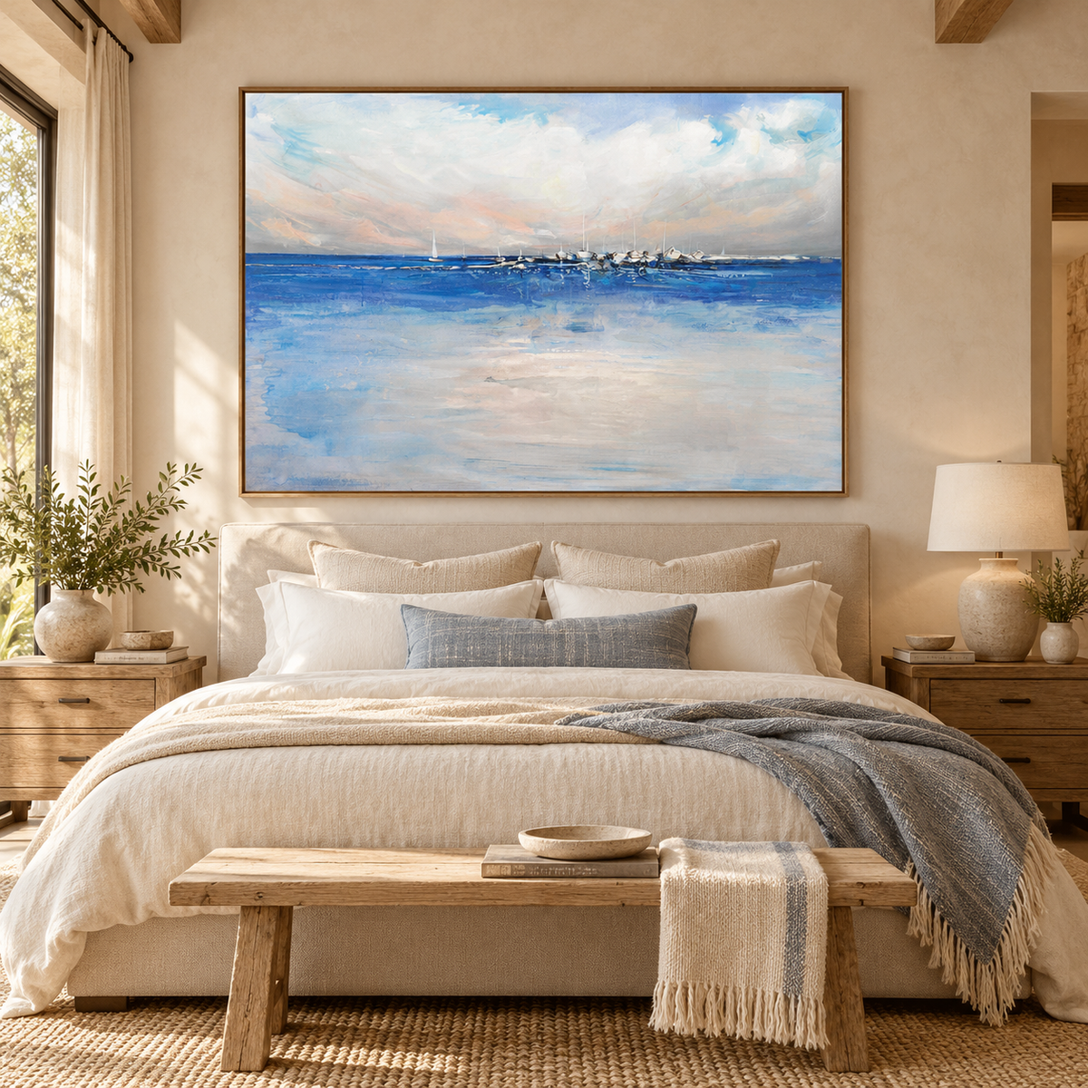ARBYNART Impressionist Art | Harbor of White Sails