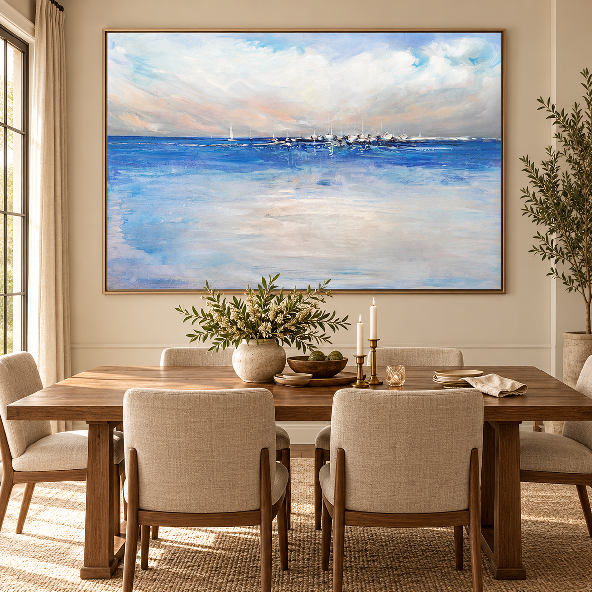 ARBYNART Impressionist Art | Harbor of White Sails