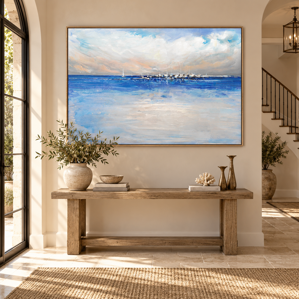 ARBYNART Impressionist Art | Harbor of White Sails