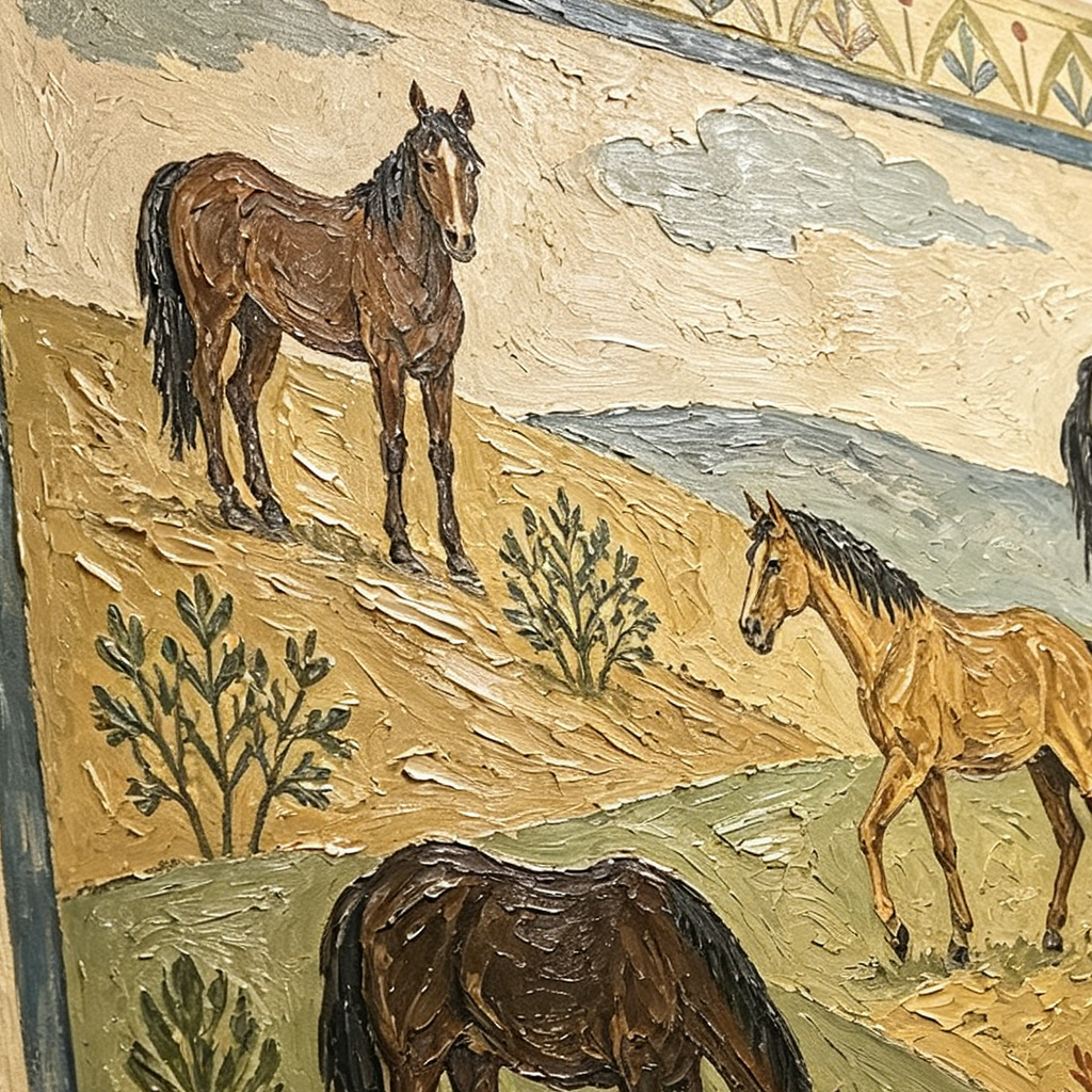 ARBYNART Vintage Americana Art | Hilltop Horses
