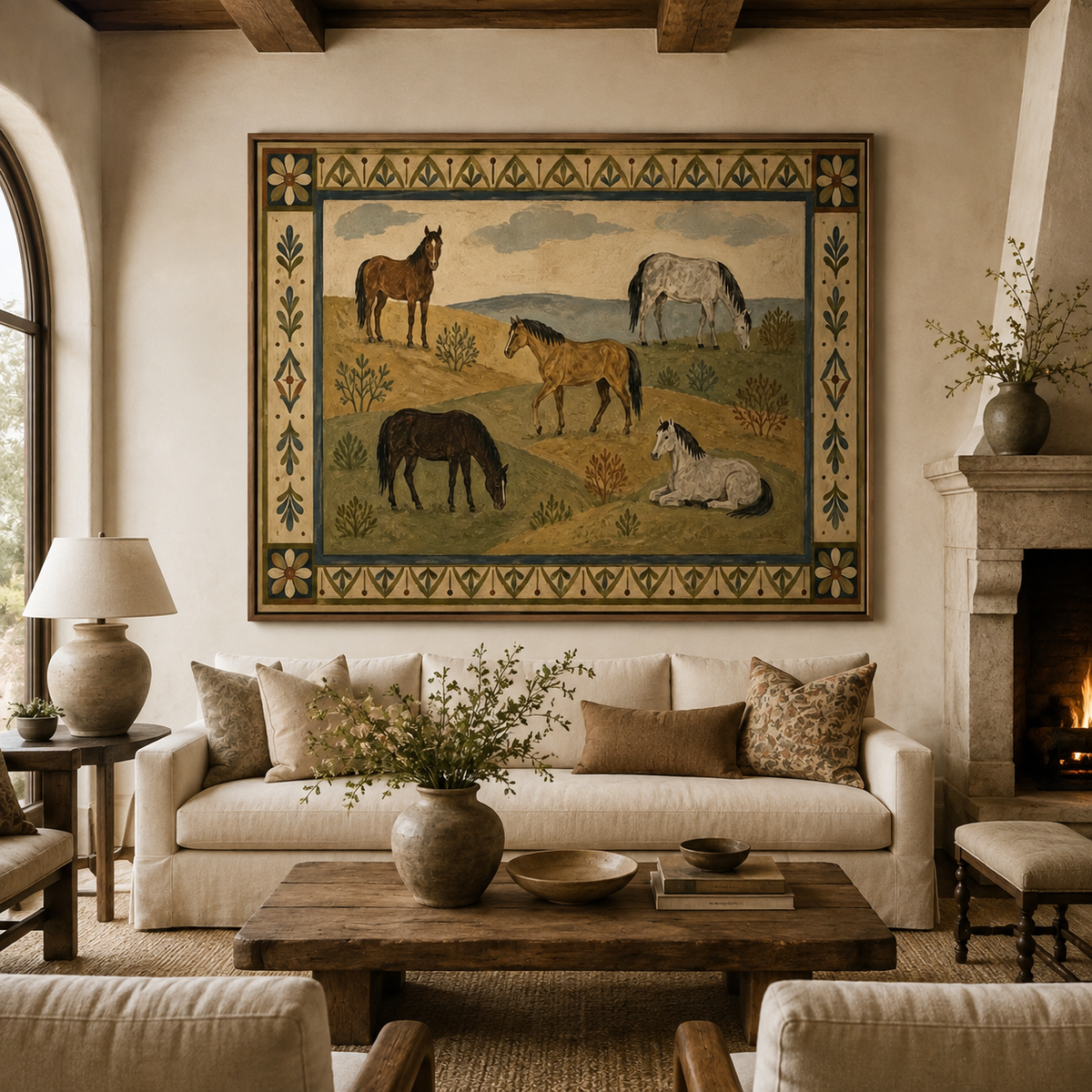 ARBYNART Vintage Americana Art | Hilltop Horses