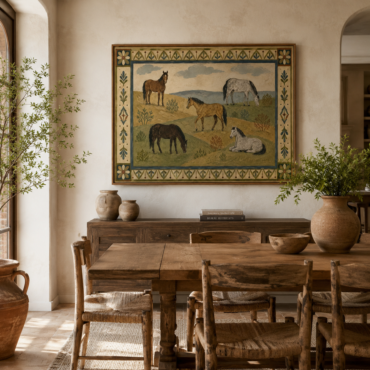 ARBYNART Vintage Americana Art | Hilltop Horses