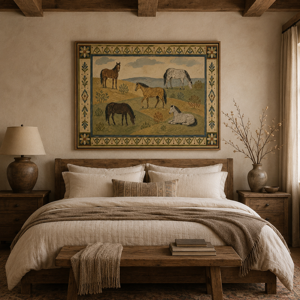 ARBYNART Vintage Americana Art | Hilltop Horses