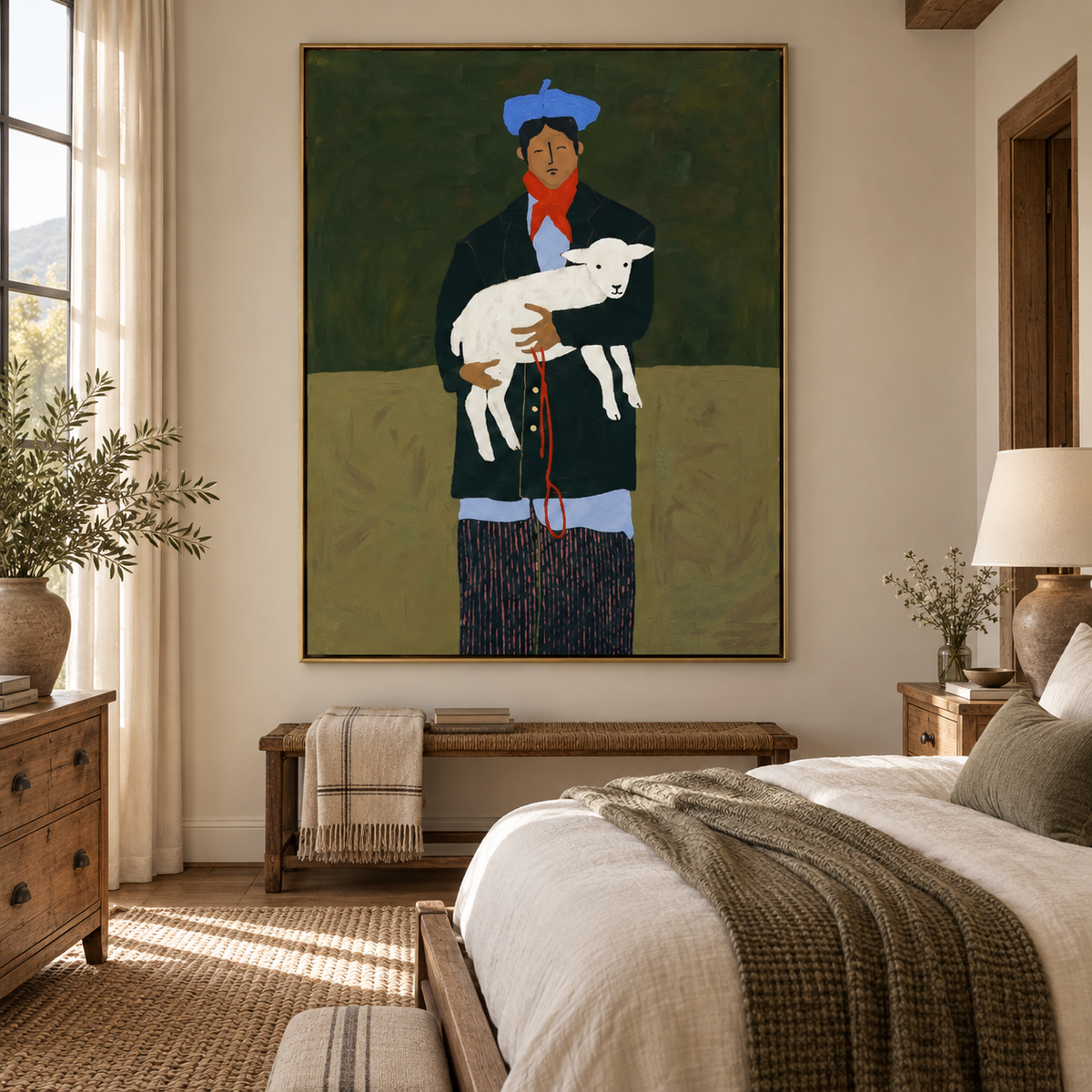 ARBYNART Vintage Americana Art | Holding the Lamb
